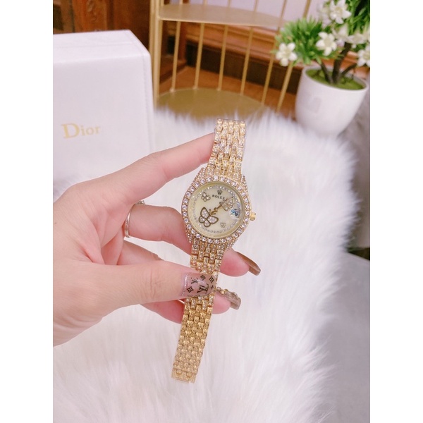 Đồng hồ nữ role.x mặt tròn hoạ tiết xinh , quai đúc đặc đính full đá. ảnh video tự quay chụp