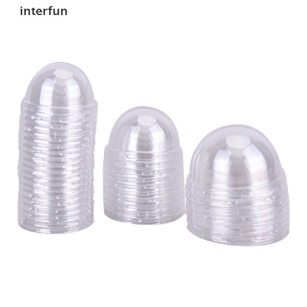 Set 100 Nắp Đậy Bánh Kem Bằng Nhựa Trong Suốt Tiện Lợi