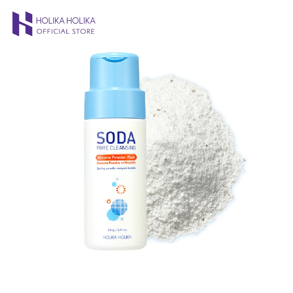 Bột rửa mặt hàng ngày Soda HOLIKA HOLIKA loại bỏ mụn đầu đen tẩy da chết làm sạch lỗ chân lông 60g