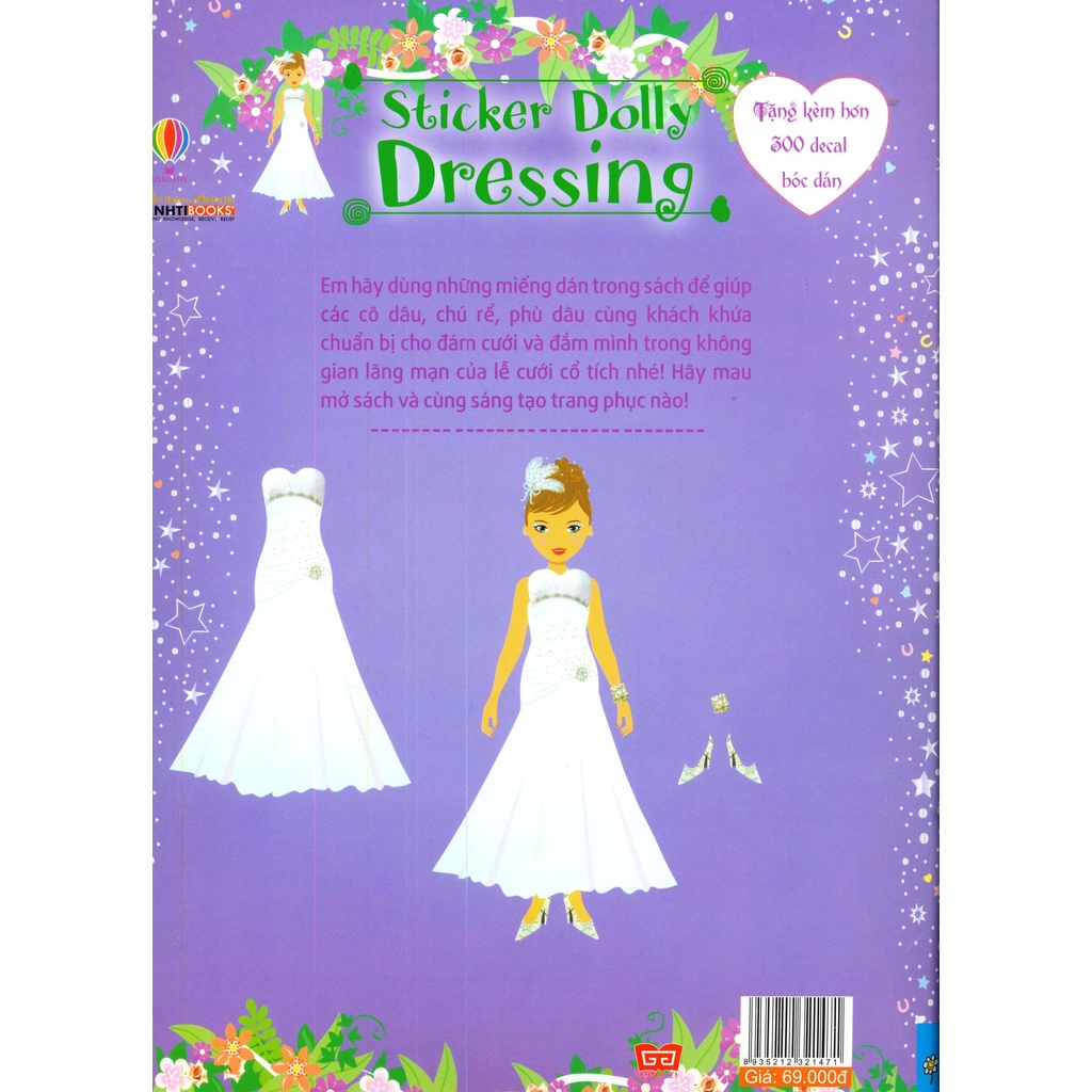 Sách Dán Hình Sáng Tạo Trang Phục Búp Bê - Đám Cưới Cổ Tích