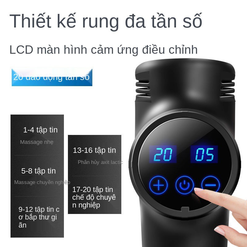 Máy giãn cơ Fascia súng mát xa điện rung sâu thể thao dụng cụ vật lý trị liệu thiết bị làm mất màng xuyên cổ