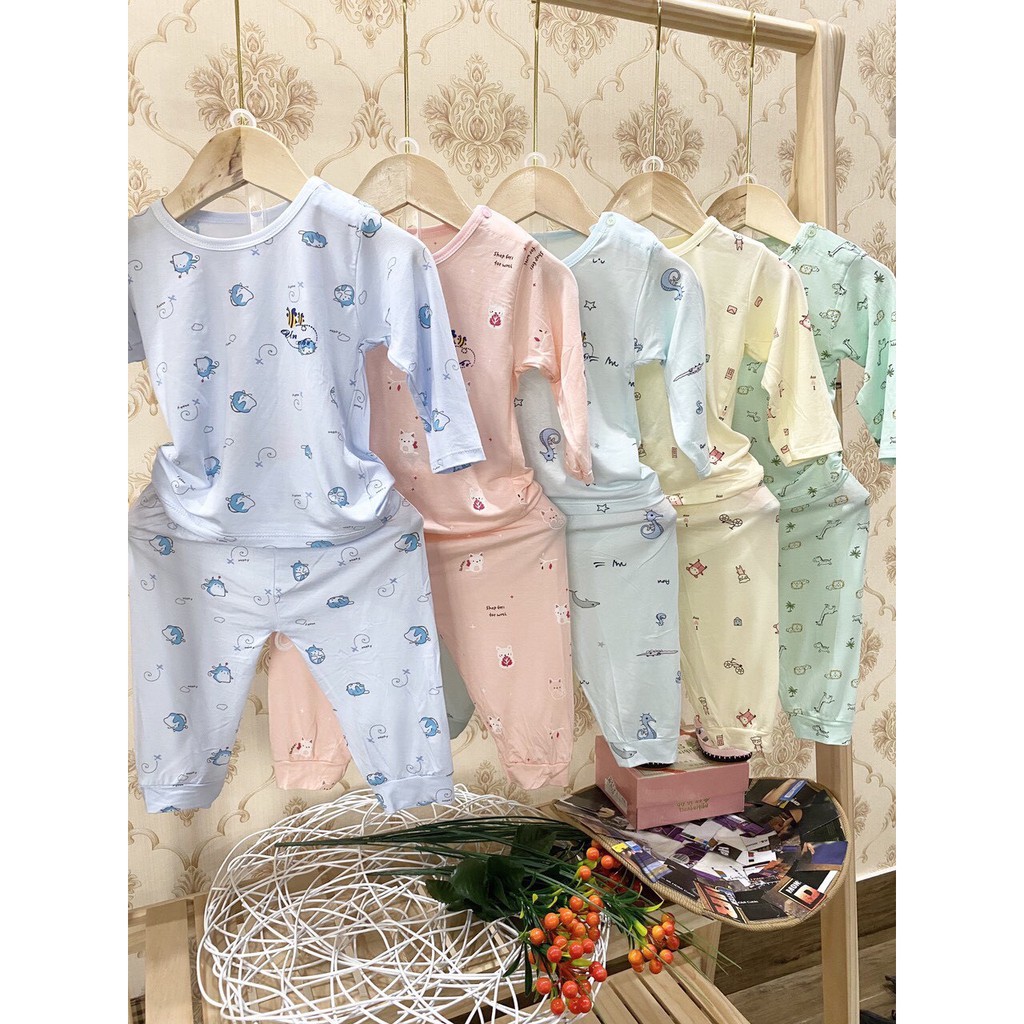 Bộ cộc tay và dài tay sợi tre Avalen cho bé từ 0-18 tháng