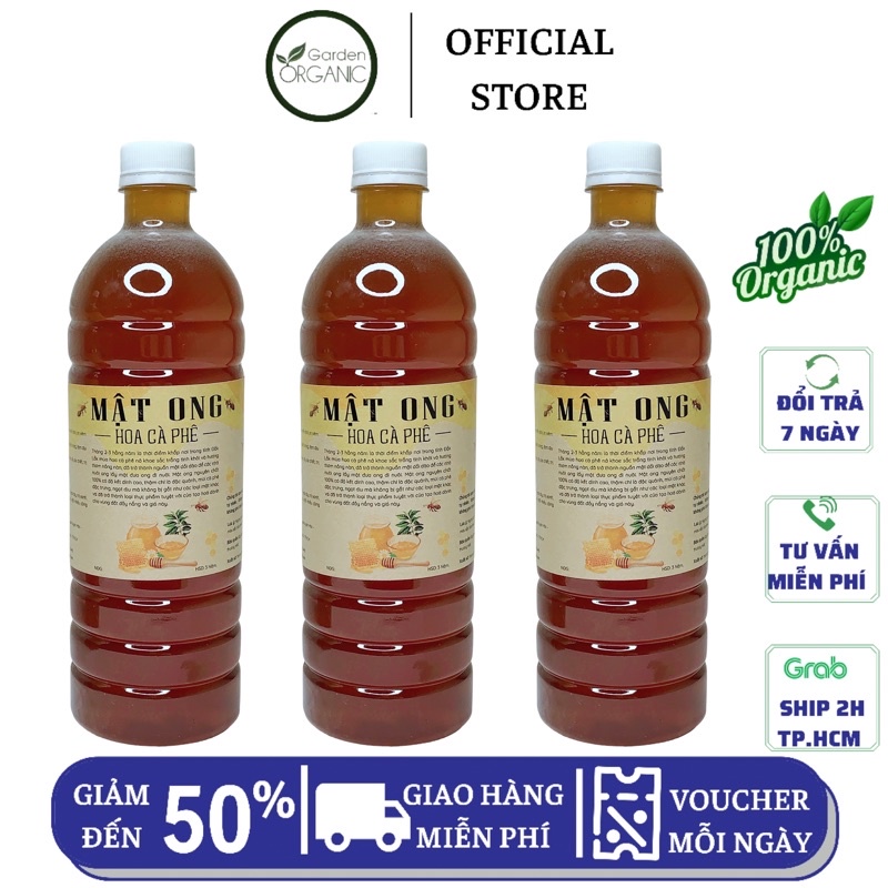 COMBO 3 Lít MẬT ONG HOA CÀ PHÊ DĂK LĂK  nguyên chất 100% [ BẢO HÀNH SUỐT QUÁ TRÌNH SỬ DỤNG] | Bột Natural
