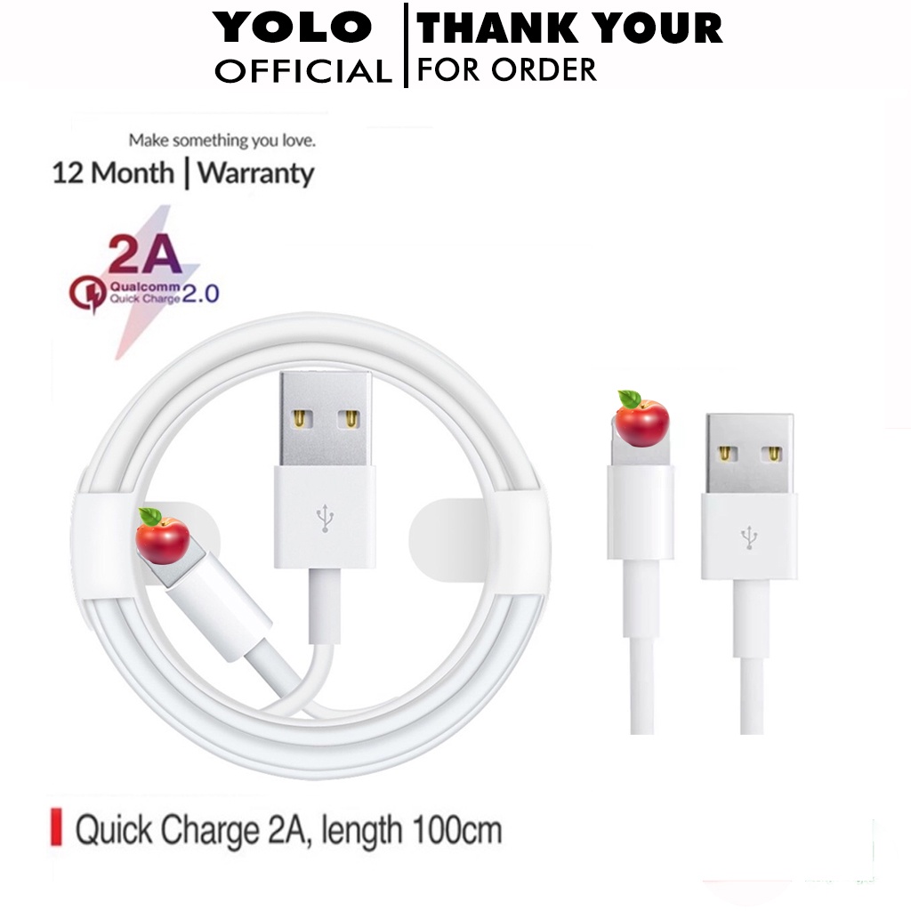 Dây cáp sạc sạc 6IC dài 1m sạc ổn định bảo hành 6 tháng Yolo Official