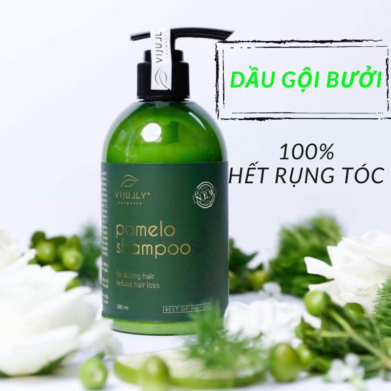 Dầu gội bưởi ngăn rụng tóc 100% cao cấp ViJully giúp nhanh mọc làm dài và phục hồi