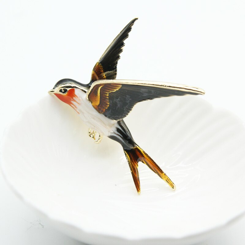 Ghim Cài Áo Hình Chim Nuốt Màu Sắc Đáng Yêu