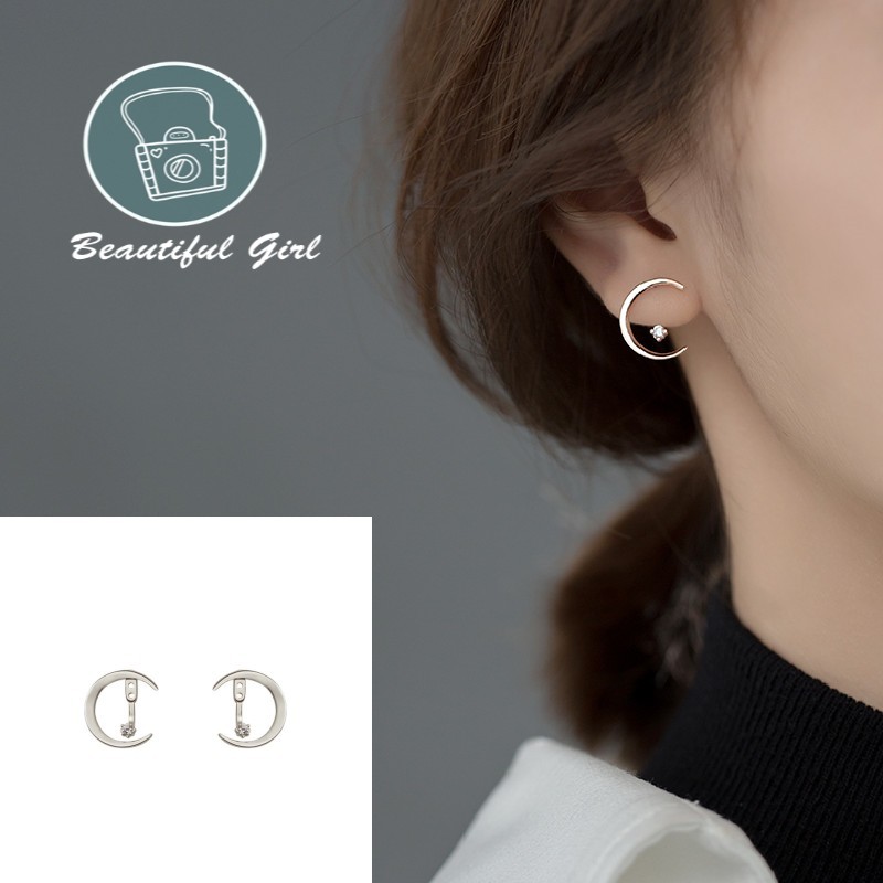 Bông Tai Thời Trang Bằng Hợp Kim Có Đính Đá Quý Phái