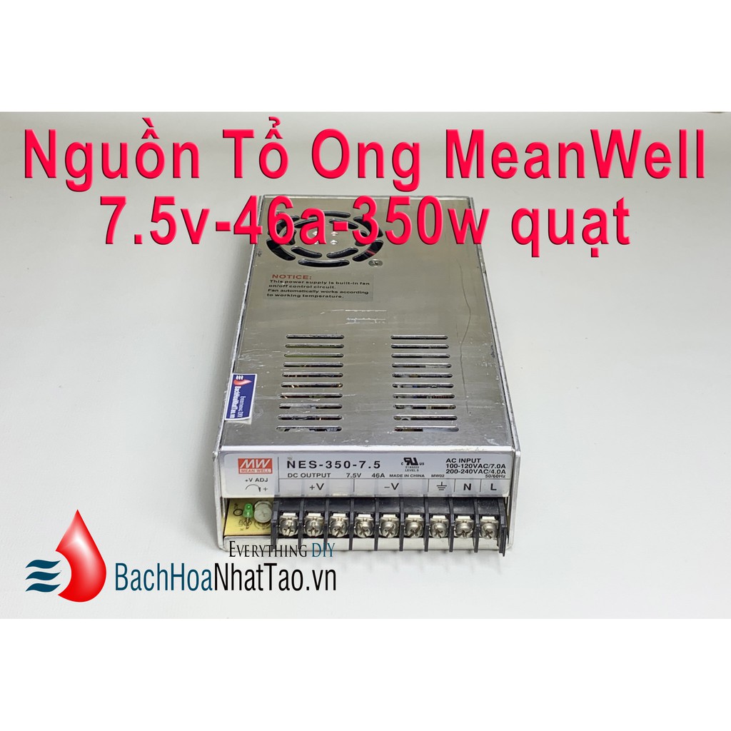 Nguồn tổ ong Meanwell 7,5V - 46a