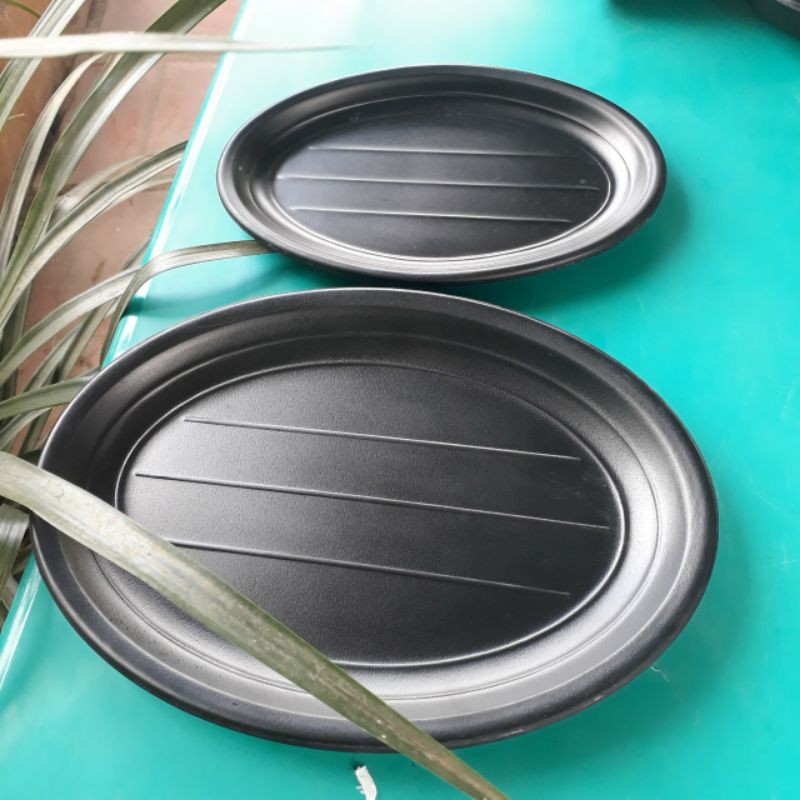 Khay đĩa bầu đục kiểu Nhật màu đen nhám chất liệu Melamine 100% cao cấp, đĩa nhà hàng khách sạn- Hàng xuất khẩu