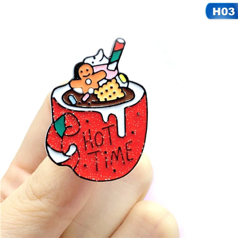 Fashion Christmas Tree &amp;Truck Food Brooch Pin Collar Womens Xmas Jewelery Gifts