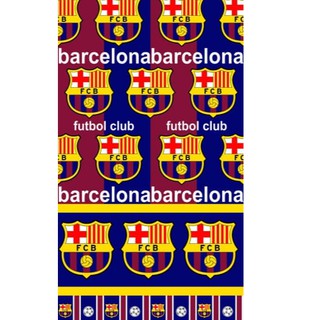 Tấm Vải Cotton In Logo Barcelona Độc Đáo