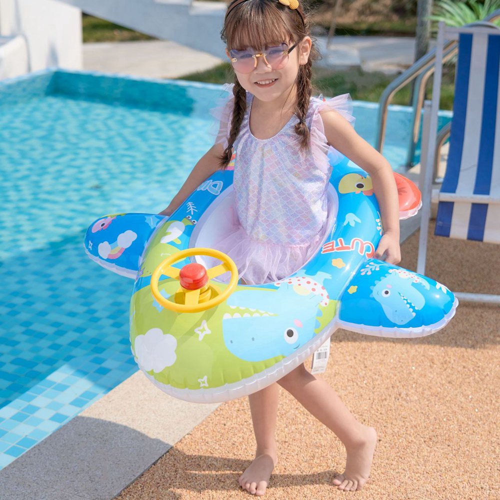 Phao Bơi Tròn Hình Sư Tử Khủng Long Dễ Thương Cho Bé
