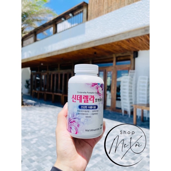 Combo viên ngậm trắng da Cinderella Pumpkin Couch và collagen thủy phân Dailish Aqua, dưỡng trắng da căng mọng