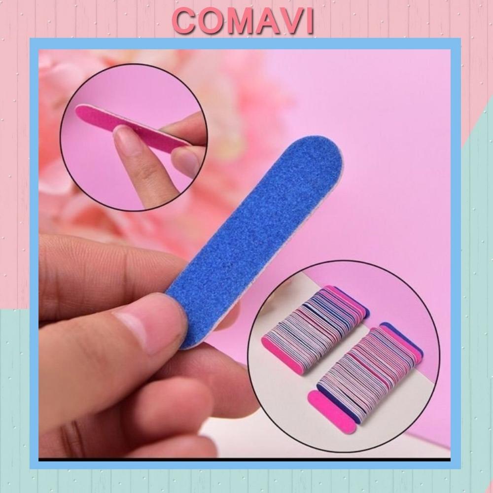 Dũa nail Comavi dũa móng tay mini hai mặt nhỏ gọn  D11