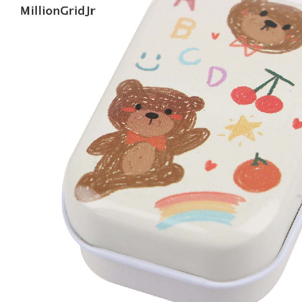 Mlg Hộp Thiếc Mini Đựng Trang Sức / Tiền Xu / Đồ Trang Sức Hình Chú Gấu