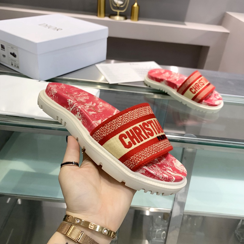 Hàng Mới Về Dép DIOR Đế Xốp Màu Đỏ Phiên Bản Cao Cấp 2021 Thời Trang Cho Cặp Đôi
