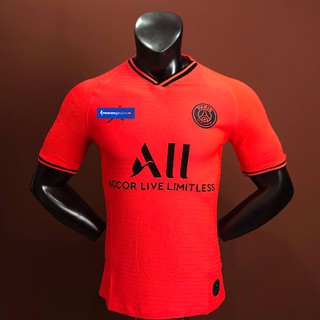 Áo đấu PSG sân khách 2019-2020 đỏ cam, áo PSG đỏ cam sân khách 2019/2020 - Bản SF (Thái Lan)