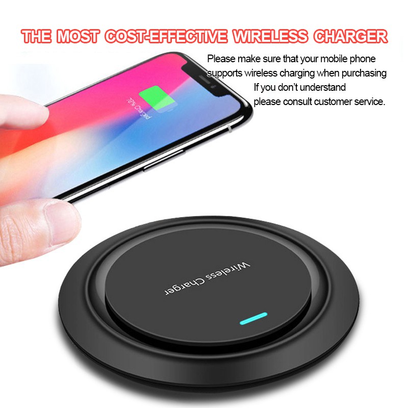 Đế Sạc Nhanh Không Dây Qi Cho Tất Cả Điện Thoại Android 5W 10W