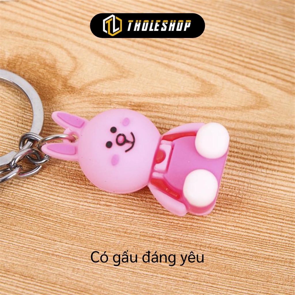 Dập Ghim Giấy Mini - Móc Khóa Bấm Giấy Kèm Gấu Nhỏ Gọn, Đẹp Mắt Cute 8436