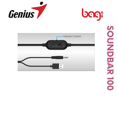 Loa GENIUS Soundbar 100 chân USB Màu đen- Loa máy tính, laptop, pc - Bảo hành 12 tháng chính hãng