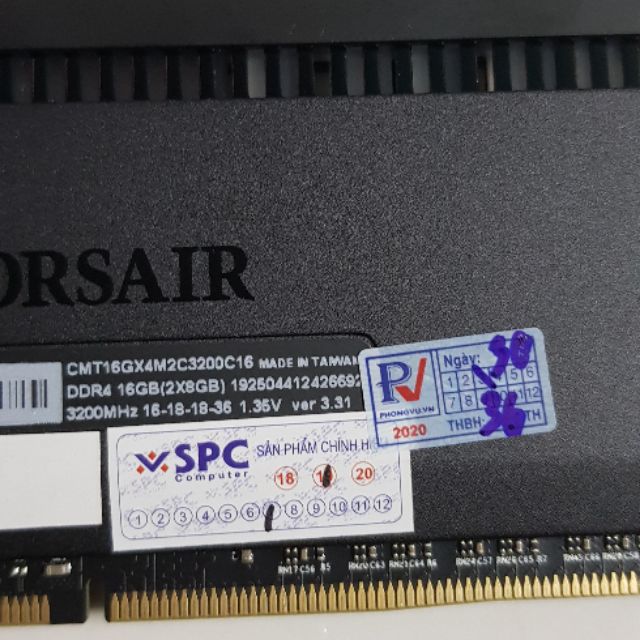 RAM CORSAIR DOMINATOR PLATINUM RGB (2×8)GB. BUSS 3200-C16.CH PHONG VU. FULL BOX. BH 1/3/2023