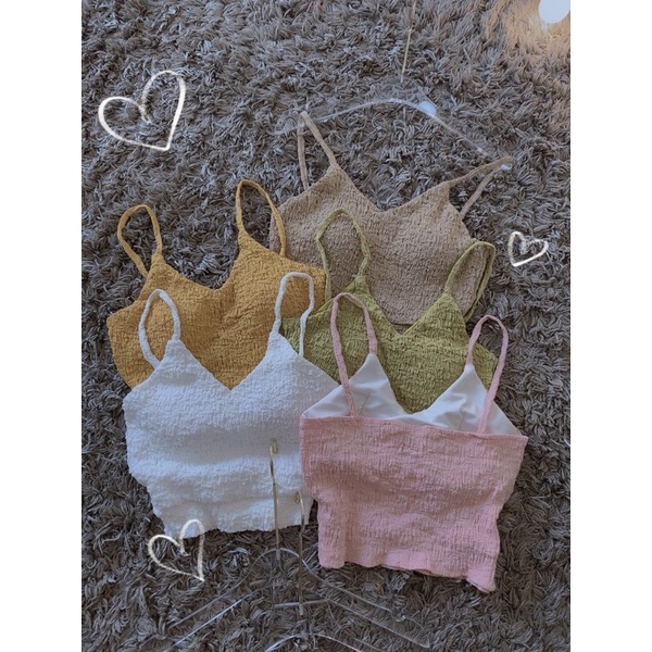 Áo 2 Dây Bản To Xốp Cúp Khuôn Ngực Croptop