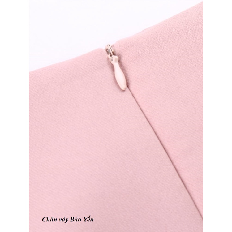 Chân váy ngắn chữ A màu hồng pastel có quần chống lộ cạp 3.5( sẵn size) - M30B