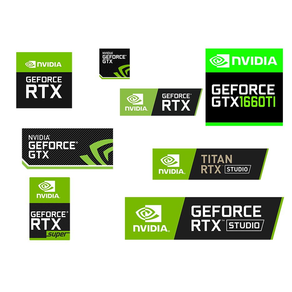 STICKER hình dán NVIDIA GTX, NVIDIA RTX, dán laptop...