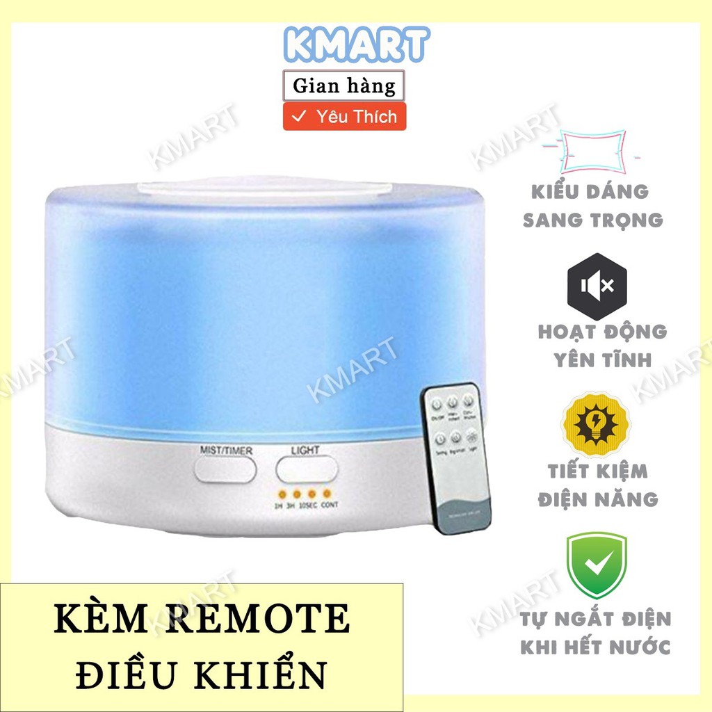 MÁY PHUN SƯƠNG KHUẾCH TÁN TINH DẦU TRỤ TRONG 500ML CÓ ĐIỀU KHIỂN