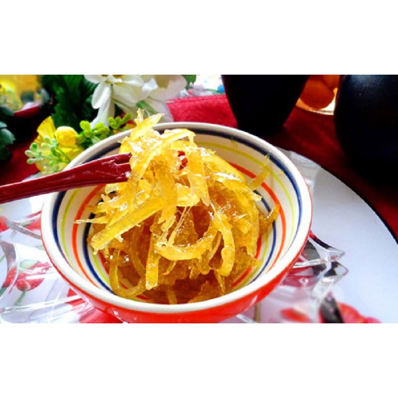 Vỏ Bưởi Mật Ong Sấy Dẻo (Dried Pomelo Peel With Honey) - Nông Lâm Food 100% Từ Thiên Nhiên