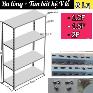 Combo 100 con bulong Ốc ,ke góc bắt kệ sắt V lỗ đa năng