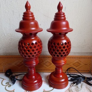ĐÈN THỜ GỖ CAO CẤP 40cm (1 Đôi)
