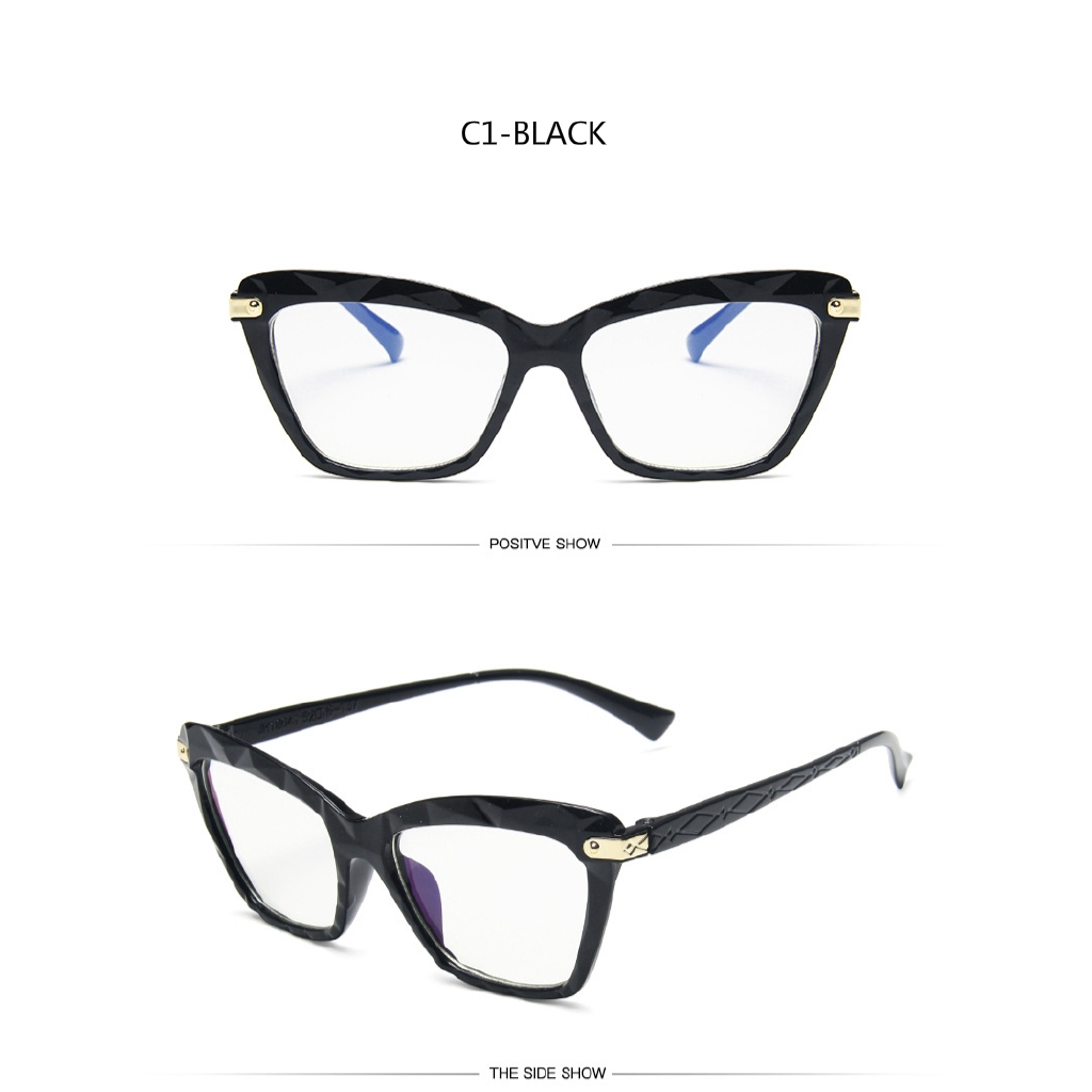 Mắt Kính Gọng Đa Giác Chống Ánh Sáng Xanh Thời Trang