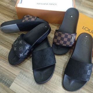 dép LV quai ngang ,đế hai màu ( siêu rẻ)