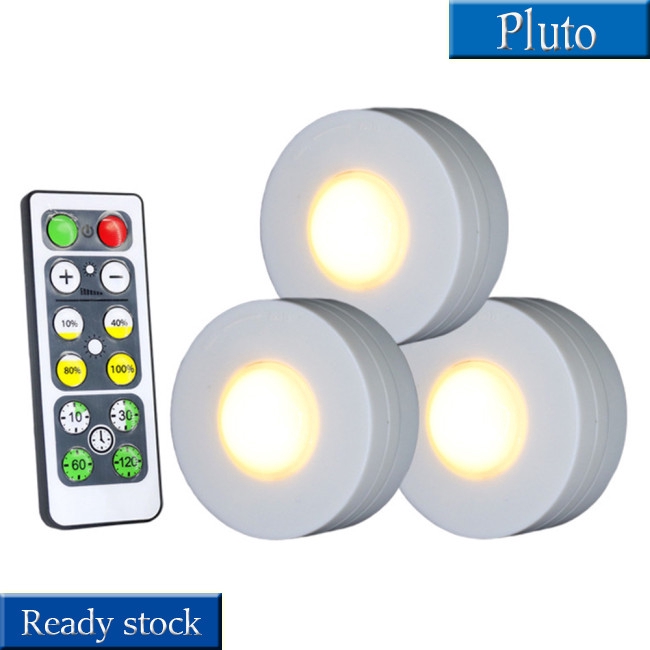 Set 3 đèn LED không dây kèm điều khiển từ xa cho tủ đồ đa năng tiện dụng