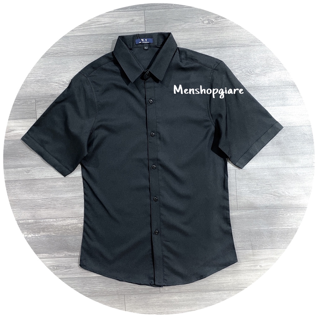 Áo Sơ Mi Tay Ngắn Cổ Bẻ không nhăn