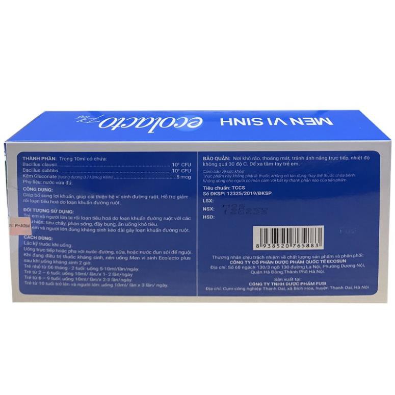 Men vi sinh Ecolacto Plus – Bổ sung lợi khuẩn cải thiện hệ vi sinh đường ruột và giảm rối loạn tiêu hóa