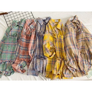 🌻SET SƠ MI KẺ (ÁO DÂY nhúng + SƠ MI) chat để chọn mẫu