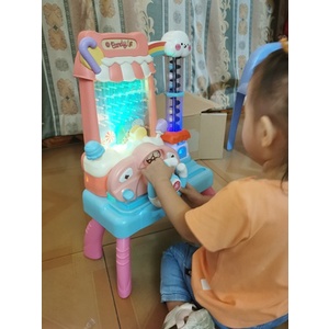 Máy bắt hạt đậu, hứng bi hình đám mây kèm vô lăng ô tô, có đèn nhạc vui nhộn cho bé pinball BINO 062