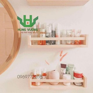 kệ để đồ bằng gỗ thịt (1 Kệ 50x15x10cm) - Kệ Trang Trí Treo Tường Gỗ Thông DIY