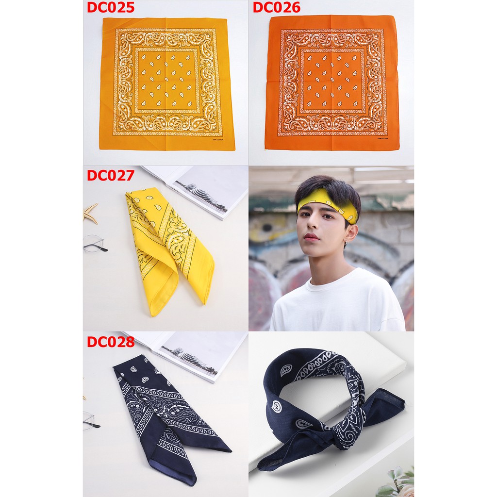 Khăn Bandana - Khăn Turban Hiphop 55x55cm