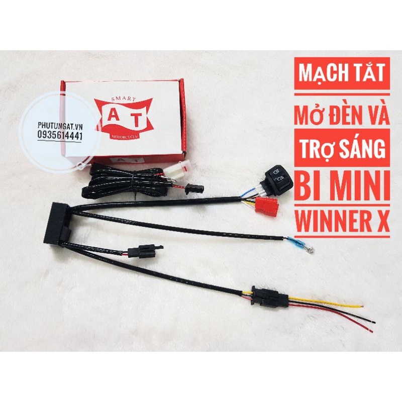 Mạch bật tắt đèn chính và trợ sáng bi mini auto passing cho winner x bảo hành 12 tháng