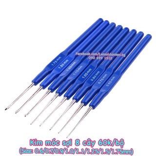 Bộ kim móc sợi cán xanh