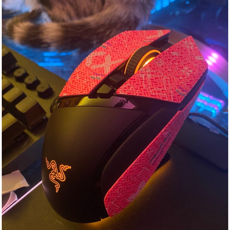 For Razer Basilisk X HyperSpeed V2 Mouse Anti-Slip Sticker Sweat Absorbing Protective Film