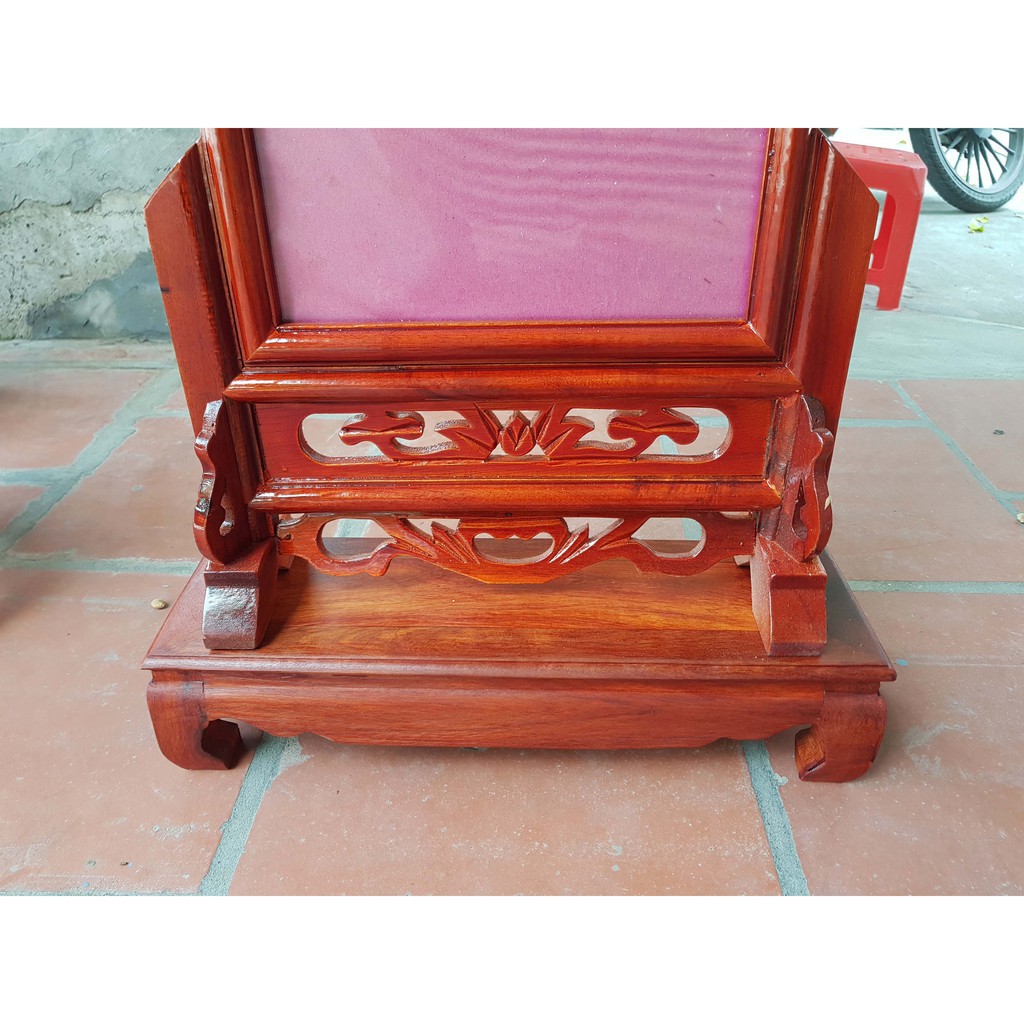 Đế khung ảnh,giá đỡ khung ảnh,kỷ dài gỗ hương Cao 10 Sâu 13