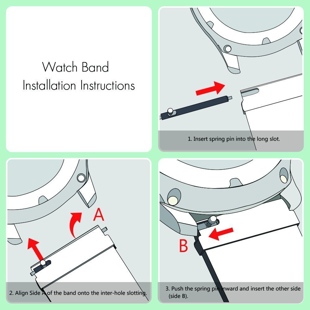 Dây đeo đồng hồ JANSIN bằng thép không gỉ thích hợp cho Huawei GT2 Pro