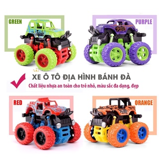 Xe ô tô đồ chơi mini bé trai, xe đà bánh to quán tính xoay 360 độ nhiều màu sắc chính hãng OTOBOX