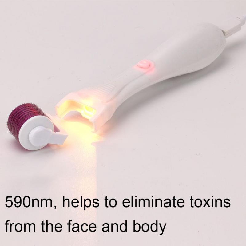 Derma Roller  0.5mm Electric Microneedling LED Vibration Anti Wrinkle Skin Care Dermaroller Home Needling Beauty
