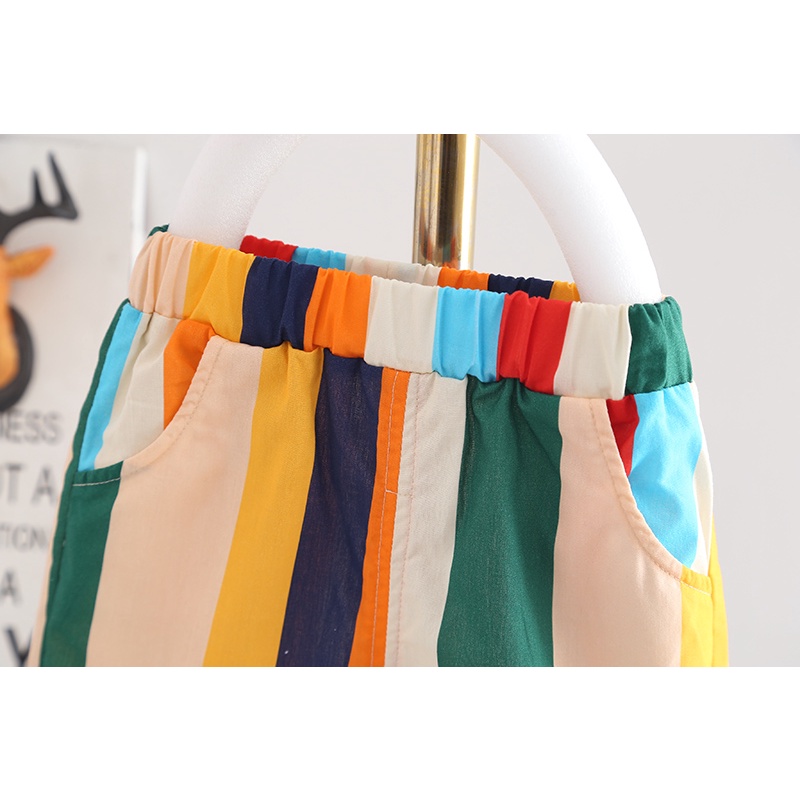 Set Đồ Mùa Hè 2 Món Gồm Áo Thun Cotton + Quần Ngắn Cơ Bản Cho Bé Trai/Gái