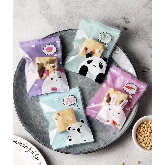 Túi nhựa đựng bánh dứa, cookie, hạnh nhân hàn miệng túi - 100 cái (24146)